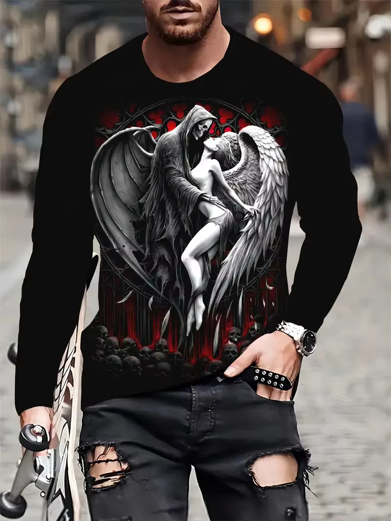 Mountain Biking Jersey - MTB Letter Long Sleeve Motocross Jersey