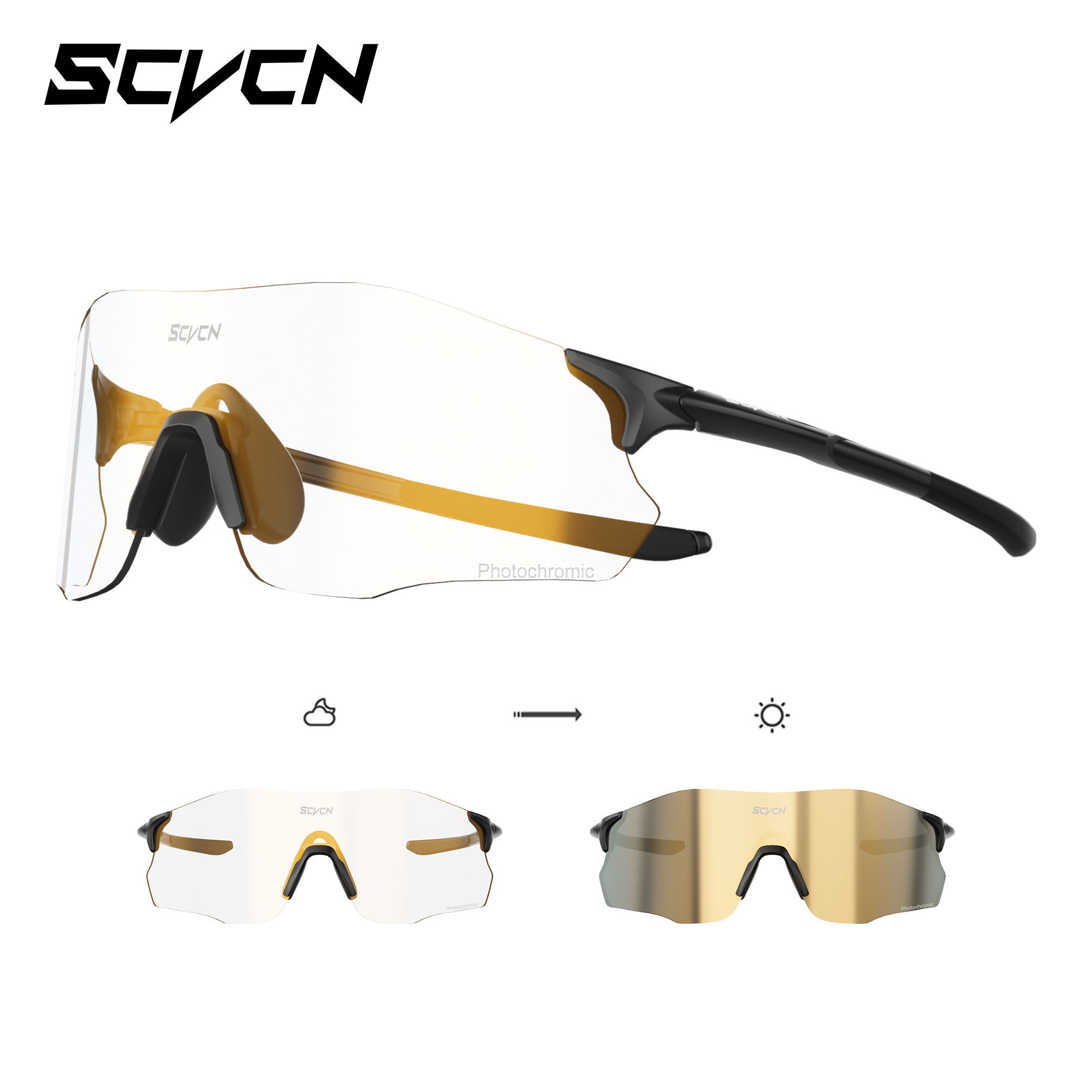 SCVCN Photochromic Rimless Sun - Mountain Biking Sport ulasan dan harga