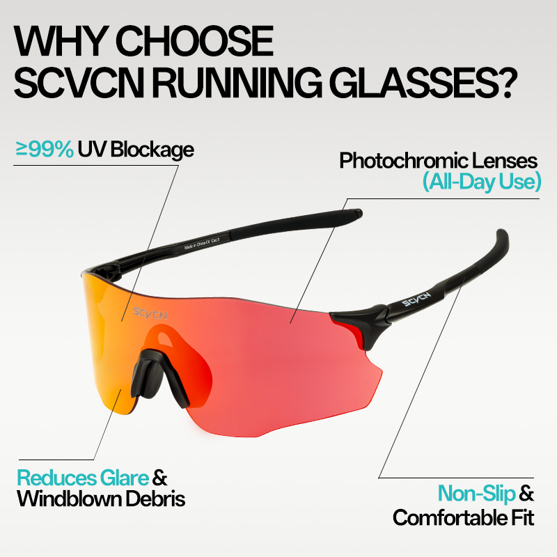 SCVCN Photochromic Rimless Sun - Mountain Biking Sport ulasan dan harga