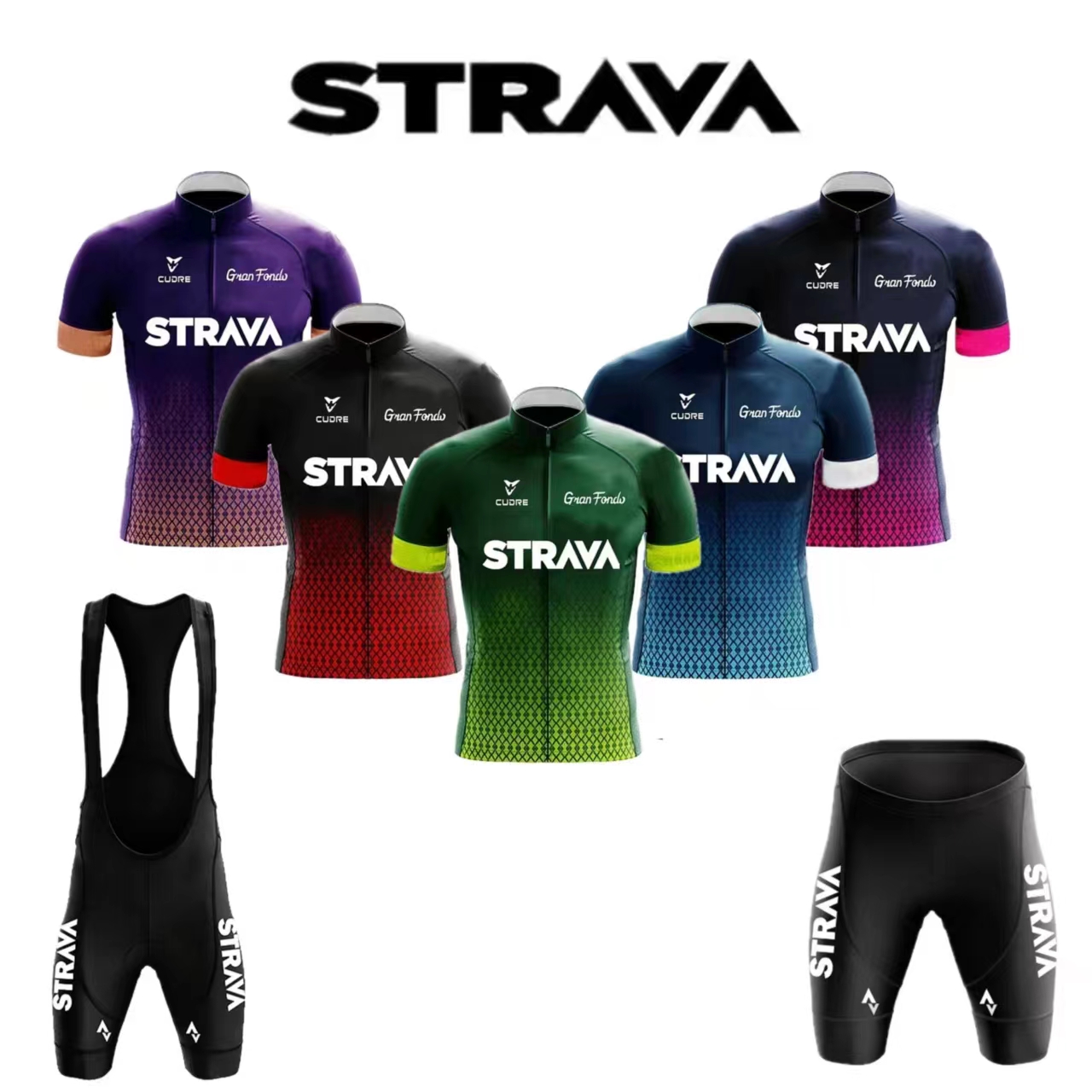 Strava Jersey Set Men's Bib Sh - Mountain Biking Jerseys Men ulasan dan harga