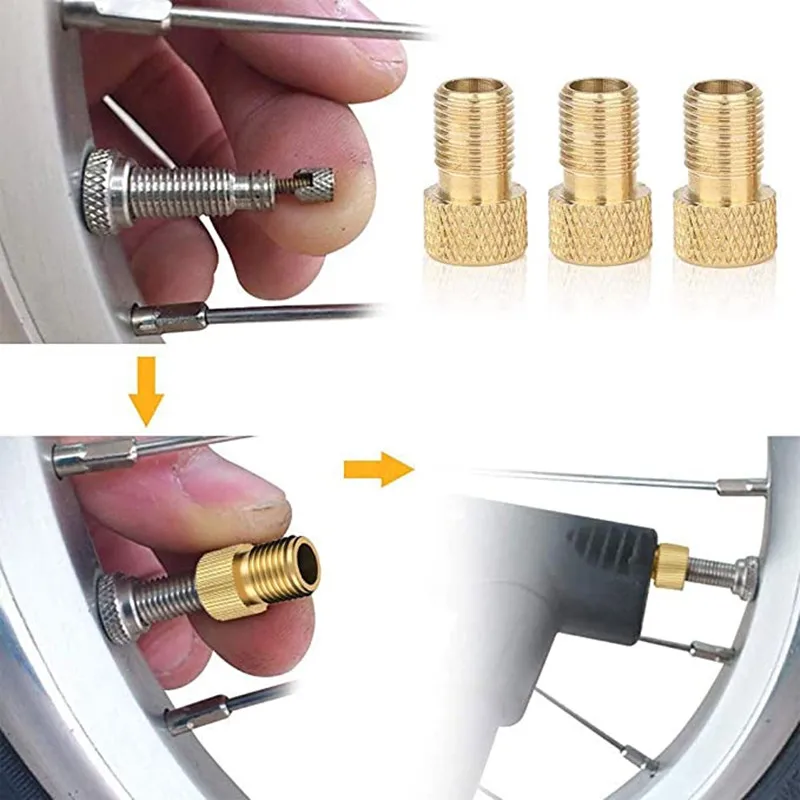 10PCS bicycle valve adapter ca - Mountain Biking In French ulasan dan harga