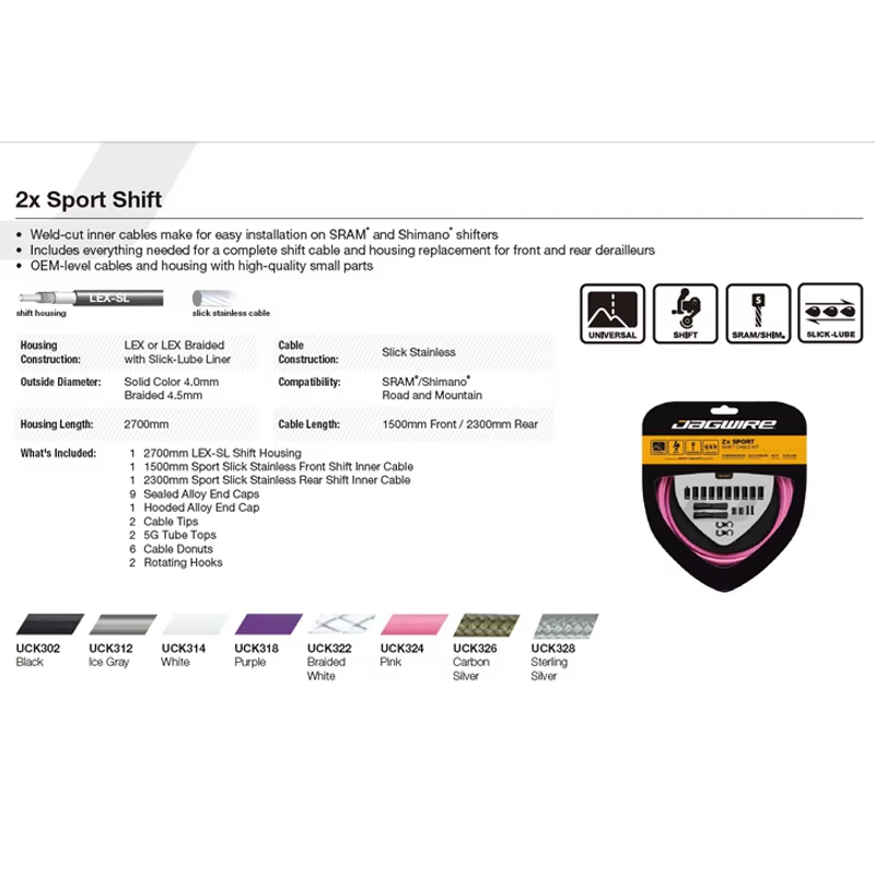 JAGWIRE 2x Sport Shift Cable F - Mountain Biking Sport ulasan dan harga